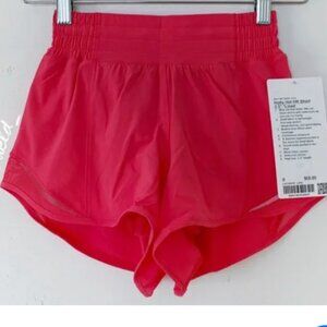 Lululemon Hotty Hot High-Rise Short  4"  SIZE  4 LIP GLOSS PINK Running NWT